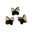  Бусины бабочки Swarovski metallic light gold 2x