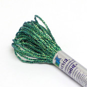 Нити, иглы, крючки Нитки для вышивания Мулине Гамма металлик зеленый М-30
