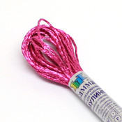 Нити, иглы, крючки Нитки для вышивания Мулине Гамма металлик малиново-розовый М-07