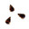  Капли Swarovski 4328 в цапах Smoked Topaz