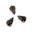  Капли Swarovski 4328 в цапах Jet Hematite