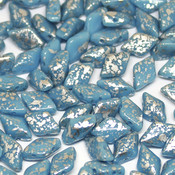 Чешские бусины GemDuo Чешские бусины GemDuo Silver Splash Blue Turquoise (15481)