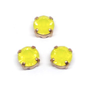 Кристаллы Swarovski в цапах (оправах) Шатоны Сваровски в оправах томпак ss39 Yellow Opal