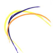Ленты, шнуры Перья декоративные натуральные микс 14 (фиолетовый/желтый/оранжевый)