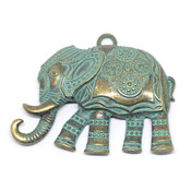 Фурнитура для украшений Подвеска Индийский слон бронза патина
