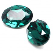 Round Stones Swarovski (Ювелирные кристаллы Сваровски) Oval Swarovski цвет Emerald (зеленый)
