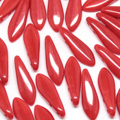  Чешские бусины Daggers Opaque red (93200)
