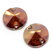 Sew-on Stones Swarovski (Пришивные кристаллы Сваровски) Риволи нашивные цвет Copper