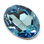 Round Stones Swarovski (Ювелирные кристаллы Сваровски) Овал Сваровски цвет Aquamarine