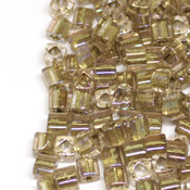 Японский Бисер TOHO Куб 3мм радужный кристалл/золото (268)