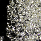 Японский Бисер TOHO Магатама кристалл с серебряной серединкой (21)