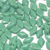  Чешские бусины GemDuo Turquoise Green Opaque (GD8563130)