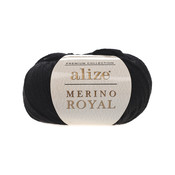 Пряжа, спицы, крючки Пряжа для вязания Alize Merino Royal Black (60)