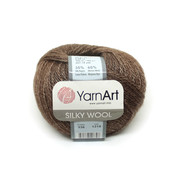 Пряжа, спицы, крючки Пряжа для вязания YarnArt Silky Wool (коричневый 336)