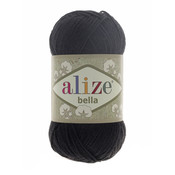 Пряжа, спицы, крючки Пряжа для вязания ALIZE Bella (черный 60)