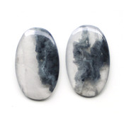 Кабошоны из натуральных камней Льдистый кварц кабошоны пара 2007045