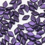  Чешские бусины GemDuo Metallic Suede Purple