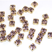 Кристаллы Swarovski в цапах (оправах) Шатоны Swarovski Виолет в оправе золото