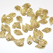 Подвески Подвеска (декор) Листик рельефный цвет золото