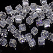 Бусины граненые рондели Бусины хрустальные кубики кристалл АВ