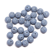 Бусины из натурального камня Лава бусины круглые БЛВ-10 голубые