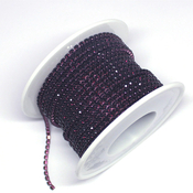 Ленты, шнуры Цепь стразовая стекло/металл аметист/аметист