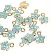 Подвески Подвеска цветочек голубой ПД-04