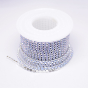 Стразовая цепь Цепь стразовая стекло/металл опаловый сиреневый/серебро