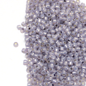 Круглый бисер TOHO 11/0 Молочный сиренево-серый с серебряной серединкой (2122)