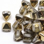  Чешские бусины Pyramid Amber-Crystal (26441CR)